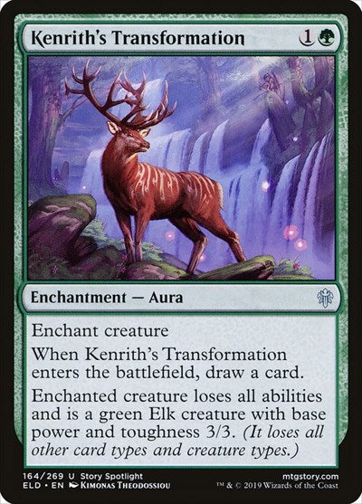 2019 Magic: The Gathering: Throne of Eldraine (ELD) - Kenriths Transformation (#164, Uncommon) (, Moderately Played)