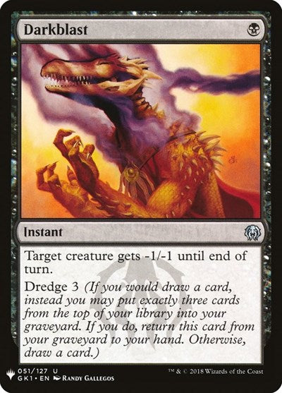 2026 Magic: The Gathering: The List Reprints (LIST) - Darkblast (#51, Uncommon) (, Lightly Played)