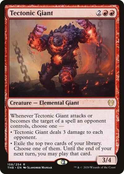 2020 Magic: The Gathering: Theros Beyond Death (THB) - Tectonic Giant (#158, Rare) (, Near Mint)
