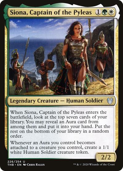 2020 Magic: The Gathering: Theros Beyond Death (THB) - Siona Captain of the Pyleas (#226, Uncommon) (, Moderately Played)