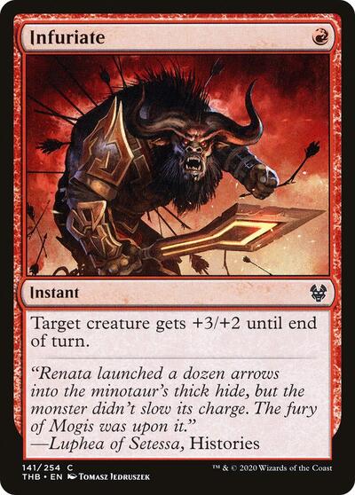 2020 Magic: The Gathering: Theros Beyond Death (THB) - Infuriate (#141, Common) (, Lightly Played)