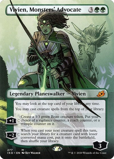 2020 Magic: The Gathering: Ikoria: Lair of Behemoths (IKO) - Vivien Monsters Advocate Borderless (#277, Mythic Rare) (, Lightly Played)