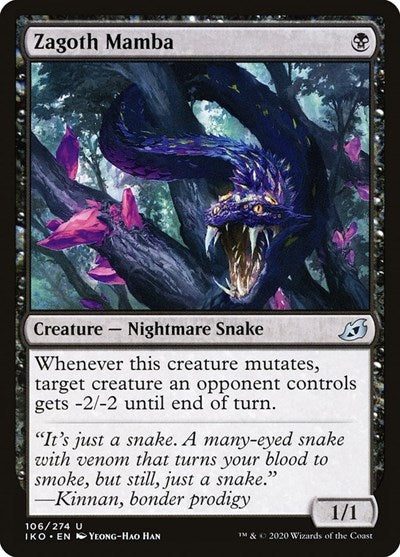 2020 Magic: The Gathering: Ikoria: Lair of Behemoths (IKO) - Zagoth Mamba (#106, Uncommon) (, Near Mint)