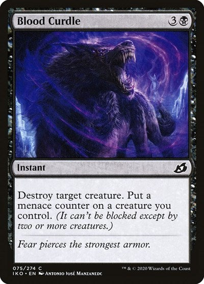 2020 Magic: The Gathering: Ikoria: Lair of Behemoths (IKO) - Blood Curdle (#75, Common) (, Near Mint)