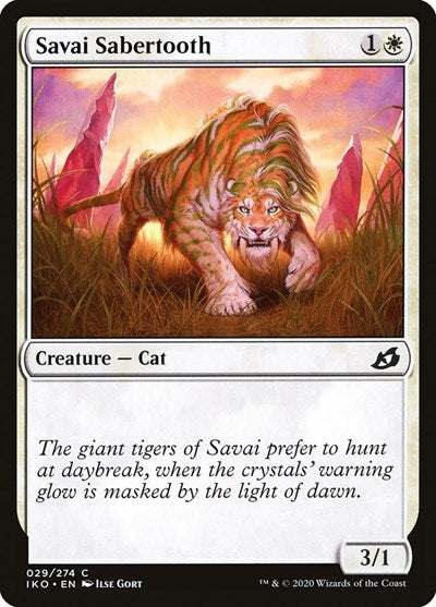 2020 Magic: The Gathering: Ikoria: Lair of Behemoths (IKO) - Savai Sabertooth (#29, Common) (, Near Mint)