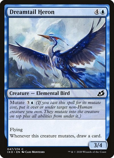 2020 Magic: The Gathering: Ikoria: Lair of Behemoths (IKO) - Dreamtail Heron (#47, Common) (, Near Mint)