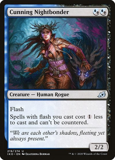 2020 Magic: The Gathering: Ikoria: Lair of Behemoths (IKO) - Cunning Nightbonder (#219, Uncommon) (, Near Mint)