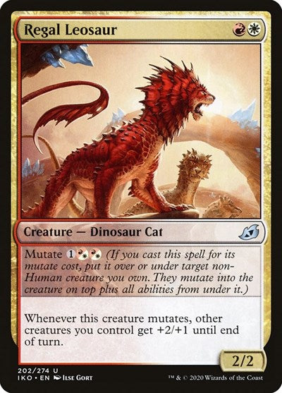 2020 Magic: The Gathering: Ikoria: Lair of Behemoths (IKO) - Regal Leosaur (#202, Uncommon) (, Near Mint)