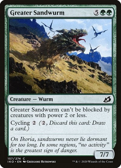 2020 Magic: The Gathering: Ikoria: Lair of Behemoths (IKO) - Greater Sandwurm (#157, Common) (, Near Mint)
