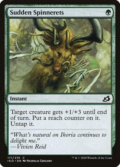 2020 Magic: The Gathering: Ikoria: Lair of Behemoths (IKO) - Sudden Spinnerets (#171, Common) (, Near Mint)