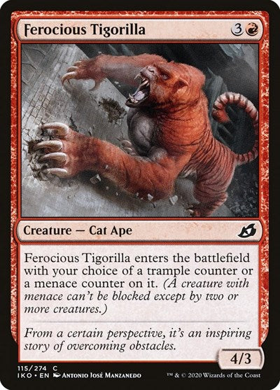 2020 Magic: The Gathering: Ikoria: Lair of Behemoths (IKO) - Ferocious Tigorilla (#115, Common) (, Near Mint)
