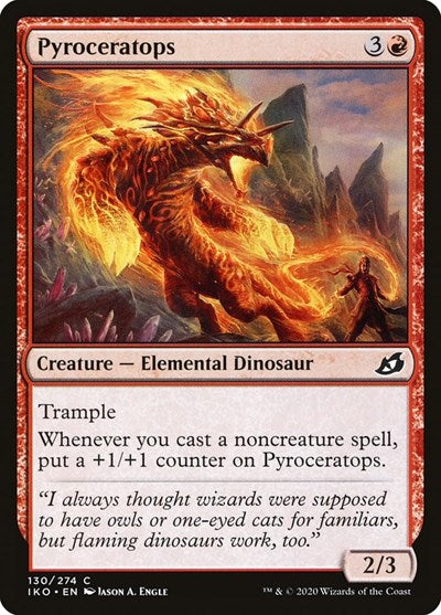 2020 Magic: The Gathering: Ikoria: Lair of Behemoths (IKO) - Pyroceratops (#130, Common)