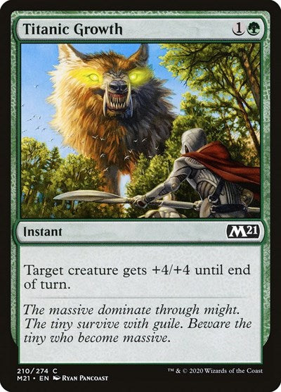 2020 Magic: The Gathering: Core Set 2021 (M21) - Titanic Growth (#210, Common) (, Near Mint)