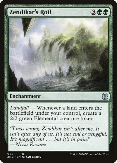 2020 Magic: The Gathering: Commander: Zendikar Rising (ZNC) - Zendikar's Roil (#88, Uncommon) (, Near Mint)