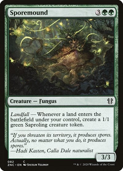 2020 Magic: The Gathering: Commander: Zendikar Rising (ZNC) - Sporemound (#82, Common) (, Near Mint)