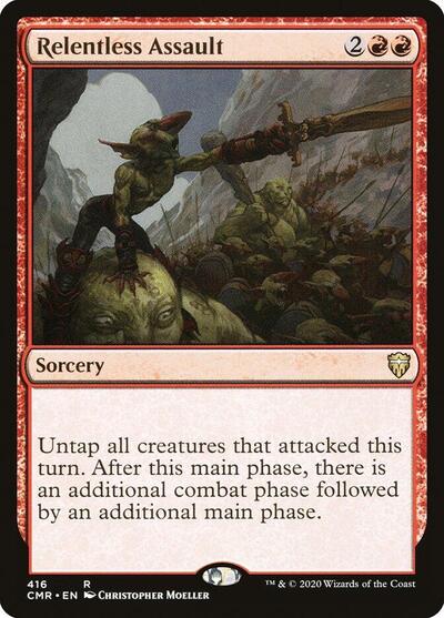2020 Magic: The Gathering: Commander Legends (CMR) - Relentless Assault (#416, Rare) (, Lightly Played)