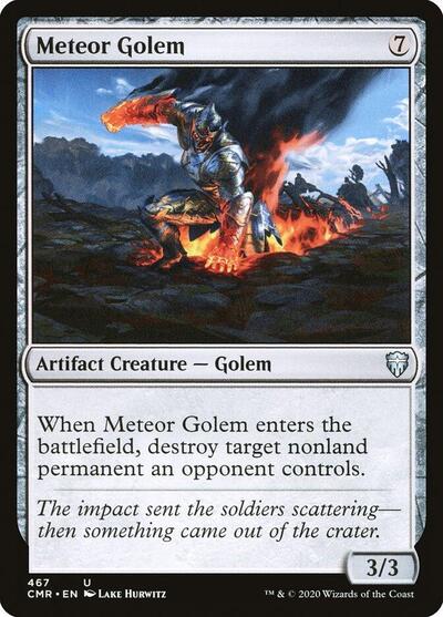 2020 Magic: The Gathering: Commander Legends (CMR) - Meteor Golem 467 (#467, Uncommon) (, Lightly Played)