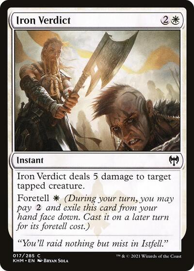 2021 Magic: The Gathering: Kaldheim (KHM) - Iron Verdict (#17, Common) (, Moderately Played)