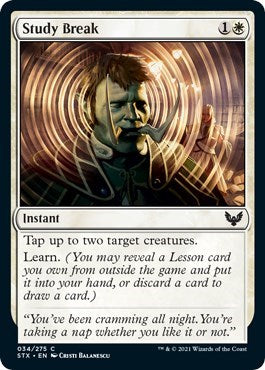 2021 Magic: The Gathering: Strixhaven: School of Mages (STX) - Study Break (#34, Common) (, Moderately Played)