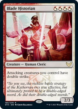 2021 Magic: The Gathering: Strixhaven: School of Mages (STX) - Blade Historian (#165, Rare) (, Near Mint)