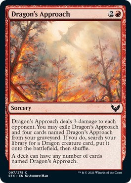 2021 Magic: The Gathering: Strixhaven: School of Mages (STX) - Dragons Approach (#97, Common) (, Lightly Played)