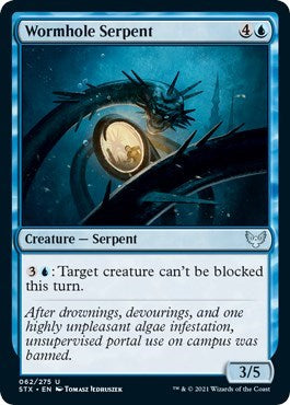 2021 Magic: The Gathering: Strixhaven: School of Mages (STX) - Wormhole Serpent (#62, Uncommon) (, Near Mint)