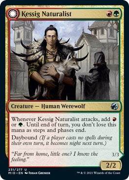 2021 Magic: The Gathering: Innistrad: Midnight Hunt (MID) - Kessig Naturalist (#231, Uncommon) (, Lightly Played)