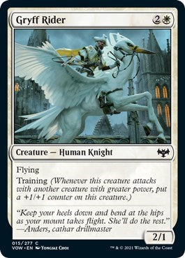 2021 Magic: The Gathering: Innistrad: Crimson Vow (VOW) - Gryff Rider (#15, Common) (, Near Mint)