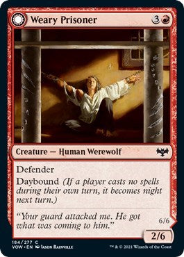 2021 Magic: The Gathering: Innistrad: Crimson Vow (VOW) - Weary Prisoner (#184, Common) (, Lightly Played)