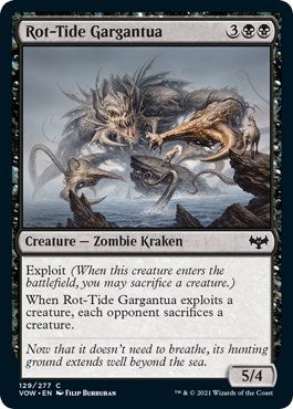 2021 Magic: The Gathering: Innistrad: Crimson Vow (VOW) - Rot-Tide Gargantua (#129, Common) (, Near Mint)