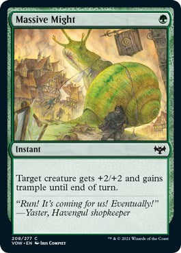2021 Magic: The Gathering: Innistrad: Crimson Vow (VOW) - Massive Might (#208, Common) (, Near Mint)