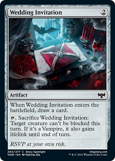 2021 Magic: The Gathering: Innistrad: Crimson Vow (VOW) - Wedding Invitation (#260, Common) (, Lightly Played)