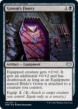 2021 Magic: The Gathering: Innistrad: Crimson Vow (VOW) - Groom's Finery (#117, Uncommon) (, Near Mint)