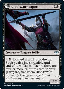 2021 Magic: The Gathering: Innistrad: Crimson Vow (VOW) - Bloodsworn Squire (#97, Uncommon) (, Near Mint)