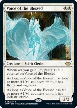 2021 Magic: The Gathering: Innistrad: Crimson Vow (VOW) - Voice of the Blessed (#44, Rare) (, Lightly Played)