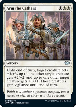 2021 Magic: The Gathering: Innistrad: Crimson Vow (VOW) - Arm the Cathars (#3, Uncommon) (, Lightly Played)