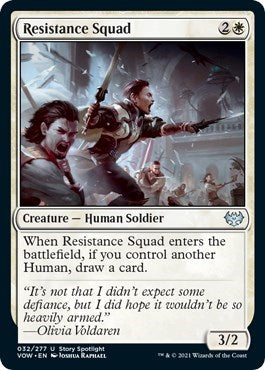 2021 Magic: The Gathering: Innistrad: Crimson Vow (VOW) - Resistance Squad (#32, Uncommon) (, Near Mint)
