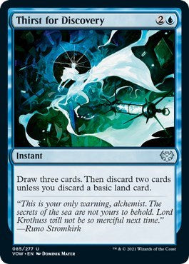 2021 Magic: The Gathering: Innistrad: Crimson Vow (VOW) - Thirst for Discovery (#85, Uncommon) (, Lightly Played)