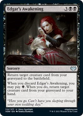 2021 Magic: The Gathering: Innistrad: Crimson Vow (VOW) - Edgar's Awakening (#110, Uncommon) (, Near Mint)