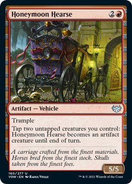 2021 Magic: The Gathering: Innistrad: Crimson Vow (VOW) - Honeymoon Hearse (#160, Uncommon) (, Near Mint)