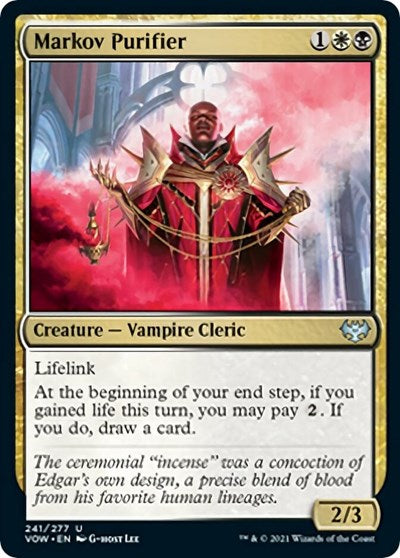 2021 Magic: The Gathering: Innistrad: Crimson Vow (VOW) - Markov Purifier (#241, Uncommon) (, Near Mint)
