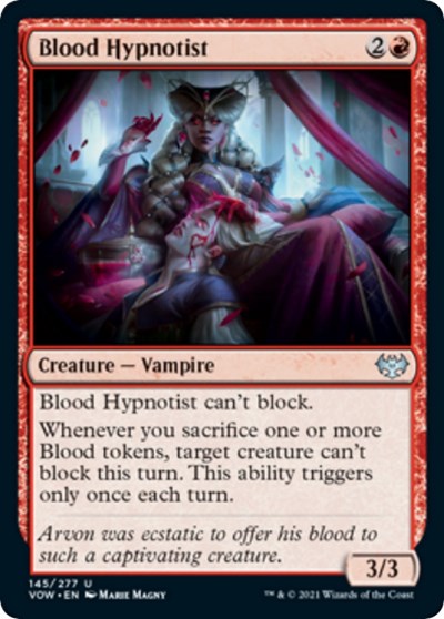2021 Magic: The Gathering: Innistrad: Crimson Vow (VOW) - Blood Hypnotist (#145, Uncommon) (, Near Mint)