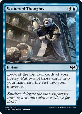 2021 Magic: The Gathering: Innistrad: Crimson Vow (VOW) - Scattered Thoughts (#74, Common) (, Near Mint)