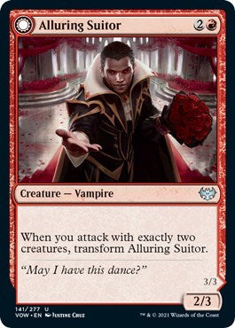 2021 Magic: The Gathering: Innistrad: Crimson Vow (VOW) - Alluring Suitor (#141, Uncommon) (, Lightly Played)