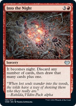2021 Magic: The Gathering: Innistrad: Crimson Vow (VOW) - Into the Night (#163, Uncommon) (, Lightly Played)