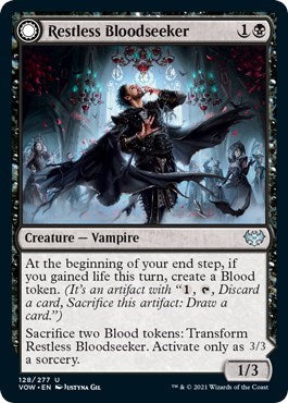 2021 Magic: The Gathering: Innistrad: Crimson Vow (VOW) - Restless Bloodseeker (#128, Uncommon) (, Near Mint)