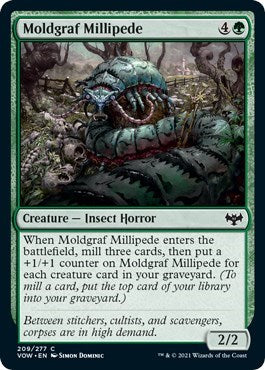 2021 Magic: The Gathering: Innistrad: Crimson Vow (VOW) - Moldgraf Millipede (#209, Common) (, Lightly Played)