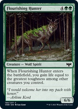 2021 Magic: The Gathering: Innistrad: Crimson Vow (VOW) - Flourishing Hunter (#199, Common) (, Moderately Played)