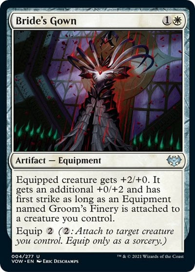 2021 Magic: The Gathering: Innistrad: Crimson Vow (VOW) - Bride's Gown (#4, Uncommon) (, Near Mint)