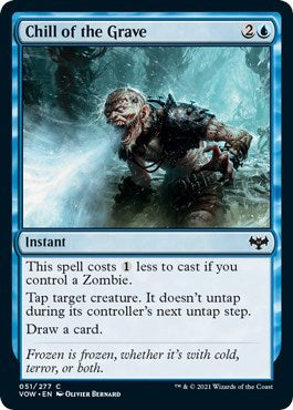 2021 Magic: The Gathering: Innistrad: Crimson Vow (VOW) - Chill of the Grave (#51, Common) (, Moderately Played)